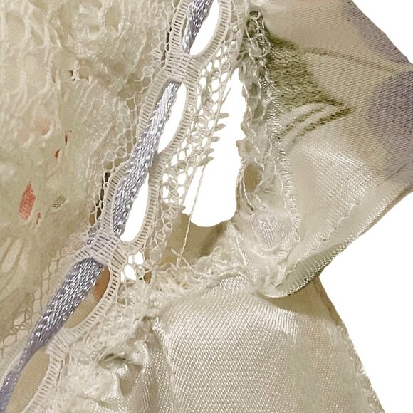 Fantasies By Morgan Taylor Women's Floral Nightgown With Lace Trim - Size S - Picture 6 of 7